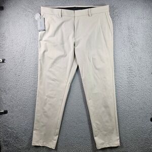 NEW KENNETH COLE Reaction Mens 38W x 32L Sand Slim Fit Knit Dress Pants